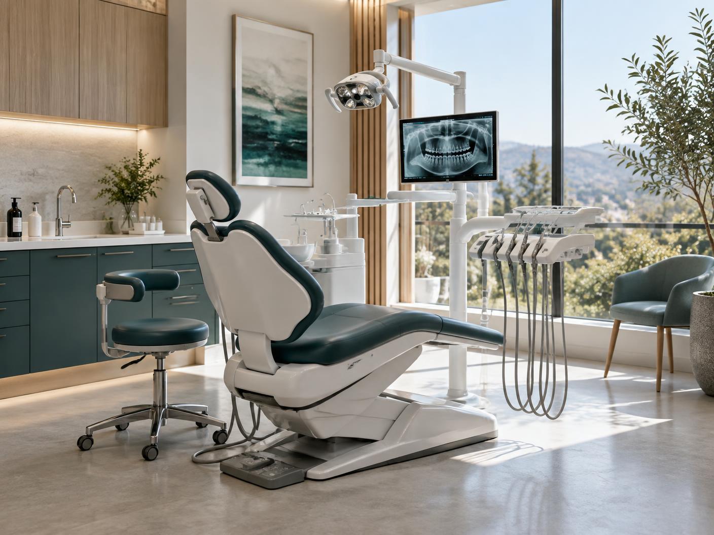 Ambiente conceptual de un consultorio dental moderno